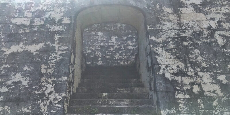 金城ダム 展望台に登る階段